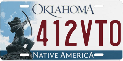 OK license plate 412VTO