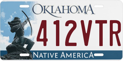 OK license plate 412VTR