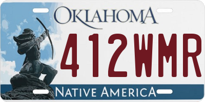 OK license plate 412WMR