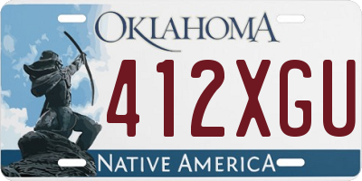 OK license plate 412XGU