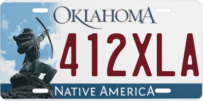 OK license plate 412XLA