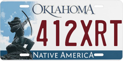 OK license plate 412XRT