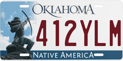 OK license plate 412YLM