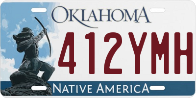 OK license plate 412YMH