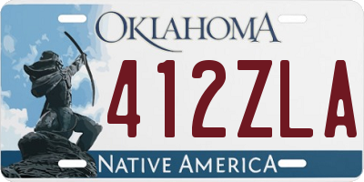 OK license plate 412ZLA