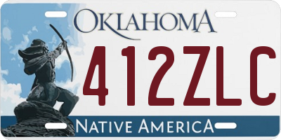 OK license plate 412ZLC