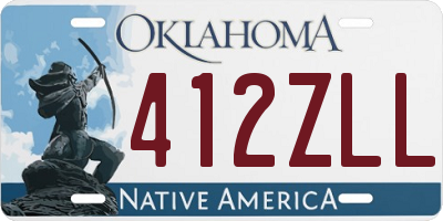 OK license plate 412ZLL