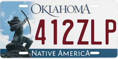 OK license plate 412ZLP