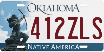 OK license plate 412ZLS