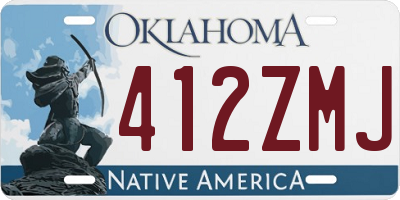 OK license plate 412ZMJ