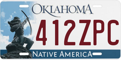 OK license plate 412ZPC
