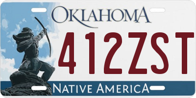 OK license plate 412ZST