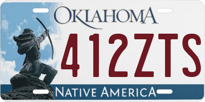OK license plate 412ZTS