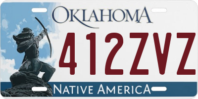 OK license plate 412ZVZ