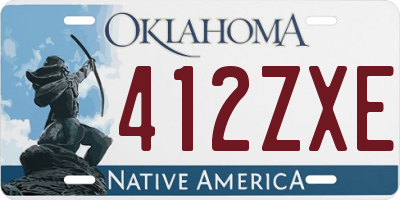 OK license plate 412ZXE