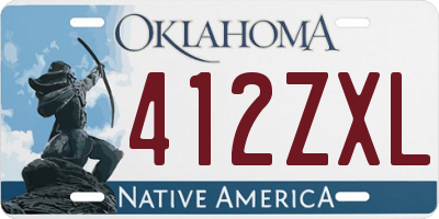OK license plate 412ZXL