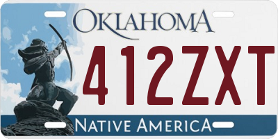 OK license plate 412ZXT