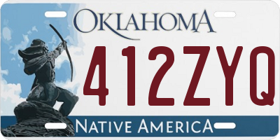 OK license plate 412ZYQ