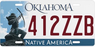 OK license plate 412ZZB