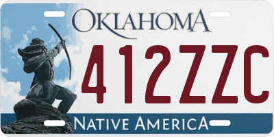 OK license plate 412ZZC