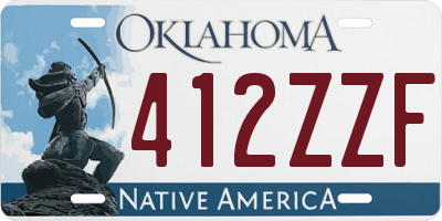 OK license plate 412ZZF