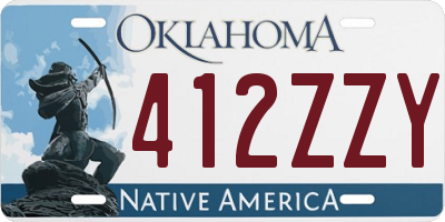 OK license plate 412ZZY