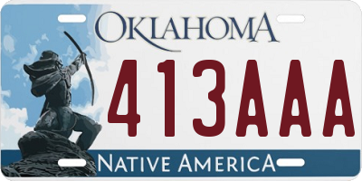 OK license plate 413AAA
