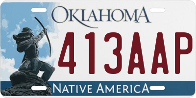 OK license plate 413AAP