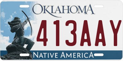 OK license plate 413AAY