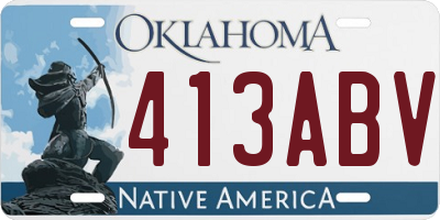 OK license plate 413ABV