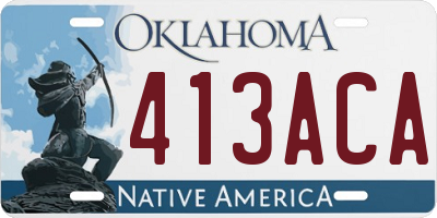 OK license plate 413ACA