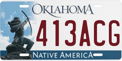 OK license plate 413ACG