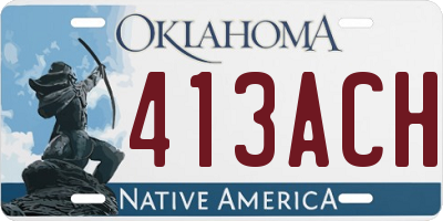 OK license plate 413ACH