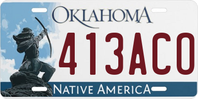 OK license plate 413ACO