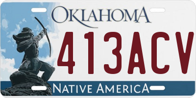 OK license plate 413ACV