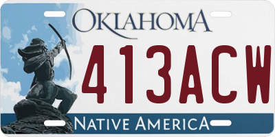 OK license plate 413ACW