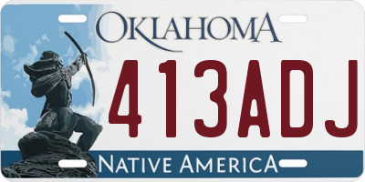 OK license plate 413ADJ