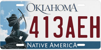 OK license plate 413AEH