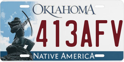 OK license plate 413AFV