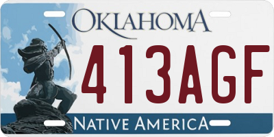 OK license plate 413AGF