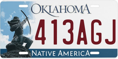 OK license plate 413AGJ