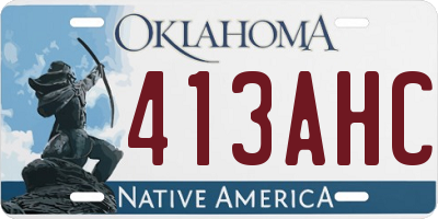 OK license plate 413AHC