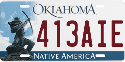 OK license plate 413AIE