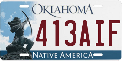 OK license plate 413AIF