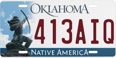 OK license plate 413AIQ