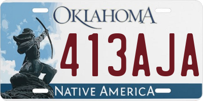 OK license plate 413AJA