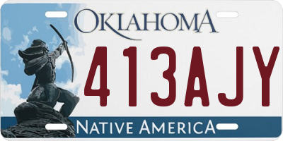 OK license plate 413AJY