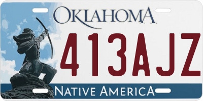 OK license plate 413AJZ