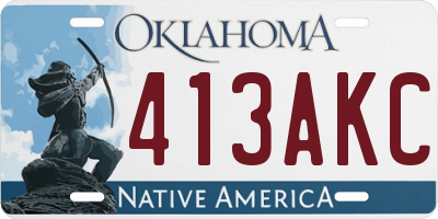OK license plate 413AKC
