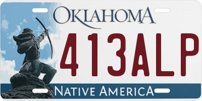 OK license plate 413ALP
